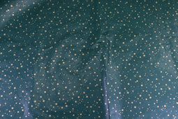 Papier - Zijdevloei - 70x50cm - 20gr/m² - Dots - groen/goud - 100 stuks