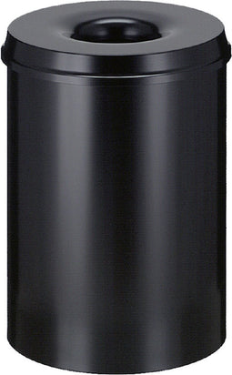 Papierbak met vlamdover Vepabins 30liter 33.5cm zwart