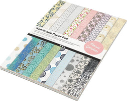 Papierblok met handgemaakt papier, A4 21x30 cm, 110 gr, 20 vellen
