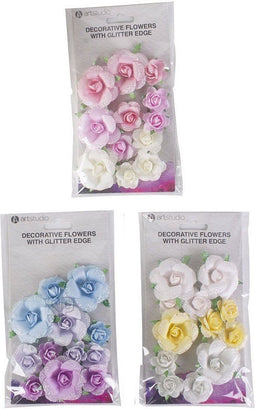 Papieren Bloemen met Glitters