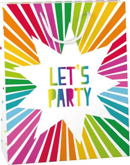 Papieren cadeau tas L Let's Party