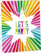 Papieren cadeau tas L Let's Party