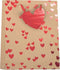 Papieren cadeautas L Kraft hotstamp hart