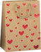 Papieren cadeautas M kraft hotstamp hart