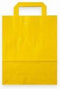 Papieren draagtas geel 32x43x15cm 50stuks ( platte handgreep)