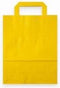 Papieren draagtas geel 32x43x15cm 50stuks ( platte handgreep)