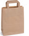 Papieren draagtassen bruin 180 x 80 x 220 mm 70 gram/m2