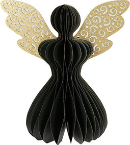 Papieren Engel Glitter 30 cm - Donkergroen