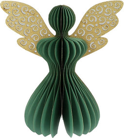 Papieren Engel Glitter 30 cm - Lichtgroen