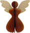 Papieren Engel Glitter 30 cm - Mosterd
