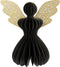 Papieren Engel Glitter 30 cm - Zwart