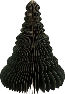 Papieren Kerstboom Glitter 10 cm - Donkergroen