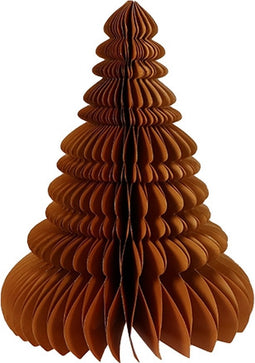 Papieren Kerstboom Glitter 10 cm - Mosterd