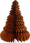 Papieren Kerstboom Glitter 15 cm - Mosterd