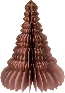 Papieren Kerstboom Glitter 15 cm - Oud Roze