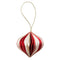 Papieren kerstboom hanger - wit - rood - 6,4 cm hoog - Boltze