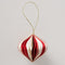 Papieren kerstboom hanger - wit - rood - 6,4 cm hoog - Boltze