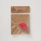 Papieren kerstboom hanger - wit - rood - 6,4 cm hoog - Boltze