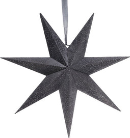 Papieren Kerstster Velvet Glitter 60 cm - Donkergrijs