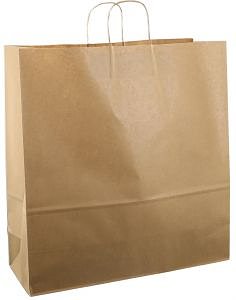 Papieren koordtas 45x17x47cm 50st bruin kraft