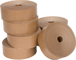 Papieren plakband 50 mm x 200 meter bruin (niet zelfklevend) | 3 stuks