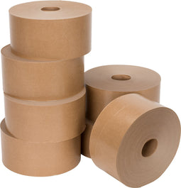 Papieren plakband 70 mm x 200 meter bruin (niet zelfklevend) | 3 stuks