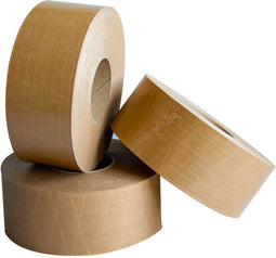 Papieren plakband versterkt 70 mm x 150 meter bruin (niet zelfklevend)