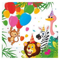 Globos Papieren servetten fsc jungle ballonnen, 20st.