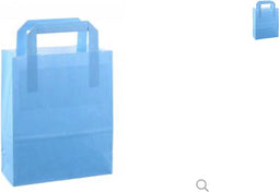 Papieren tas 18x08x22cm 50st licht blauw OP=OP