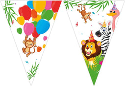 Papieren vlaggenlijn jungle party - 2,3 m