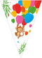 Papieren vlaggenlijn jungle party - 2,3 m
