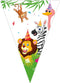 Papieren vlaggenlijn jungle party - 2,3 m