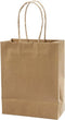 Papieren Zakken, H: 23 cm, B: 18x9 cm, 125 gr, Bruin, 10 Stuk