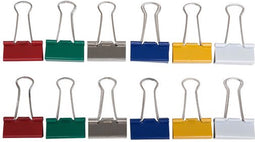 Papierklem MAUL 213 Foldback 32mm capaciteit 13mm assorti | 12 stuks