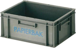 PAPIERVERZAMELBAK KUNSTSTOF 40X30X17.5CM GRIJS