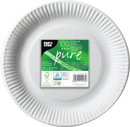 Papstar 11185 Rond Papier Wit 100stuk(s) bord