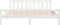 vidaXL - Bedframe - massief - hout - wit - 200x200 - cm