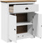 vidaXL - Gangkast - BODO - 80x35x90 - cm - wit - en - bruin