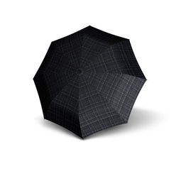 Paraplu Geruit Zwart Grijs - T760 - Dsn 105 cm - Lengte 88 cm - Knirps