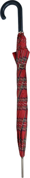 Paraplu Rood Geruit - Carbon - Dsn 111 cm - Lengte 94 cm - Doppler