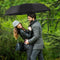 Paraplu - Stormparaplu - Automatisch uitklapbaar - Opvouwbaar - Zwart - 110 cm XL - Open en dicht knop - Stormbestendig tot 140 k/m