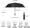 Paraplu - Stormparaplu - Automatisch uitklapbaar - Opvouwbaar - Zwart - 110 cm XL - Open en dicht knop - Stormbestendig tot 140 k/m