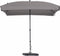 Parasol rechthoek 210 x 140 cm taupe Madison