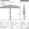 Parasol Rechthoek Grijs 210 x 140 cm Patmos Madison