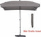 Parasol Rechthoek Taupe 210 x 140 cm met gratis hoes