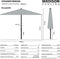 Parasol Rond 400 cm Sage groen Madison