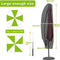Parasolbeschermhoes met stang (geen ladder meer nodig) - voor parasols met een diameter van 2 tot 4 m - grote paraplubeschermhoes met trekkoord en rits - weerbestendig, uv-bestendig, wind- en sneeuwbestendig, buitenzonwering (Oxford 420D)