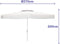 Parasoll Marbueno Wit Polyester Aluminium Ø 270 cm