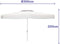 Parasoll Marbueno Wit Polyester Aluminium Ø 300 cm