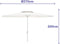 Parasoll Marbueno Wit Polyester Staal Ø 270 cm